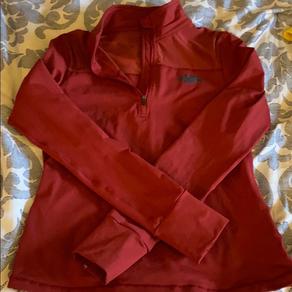Red long sleeve workout sweater